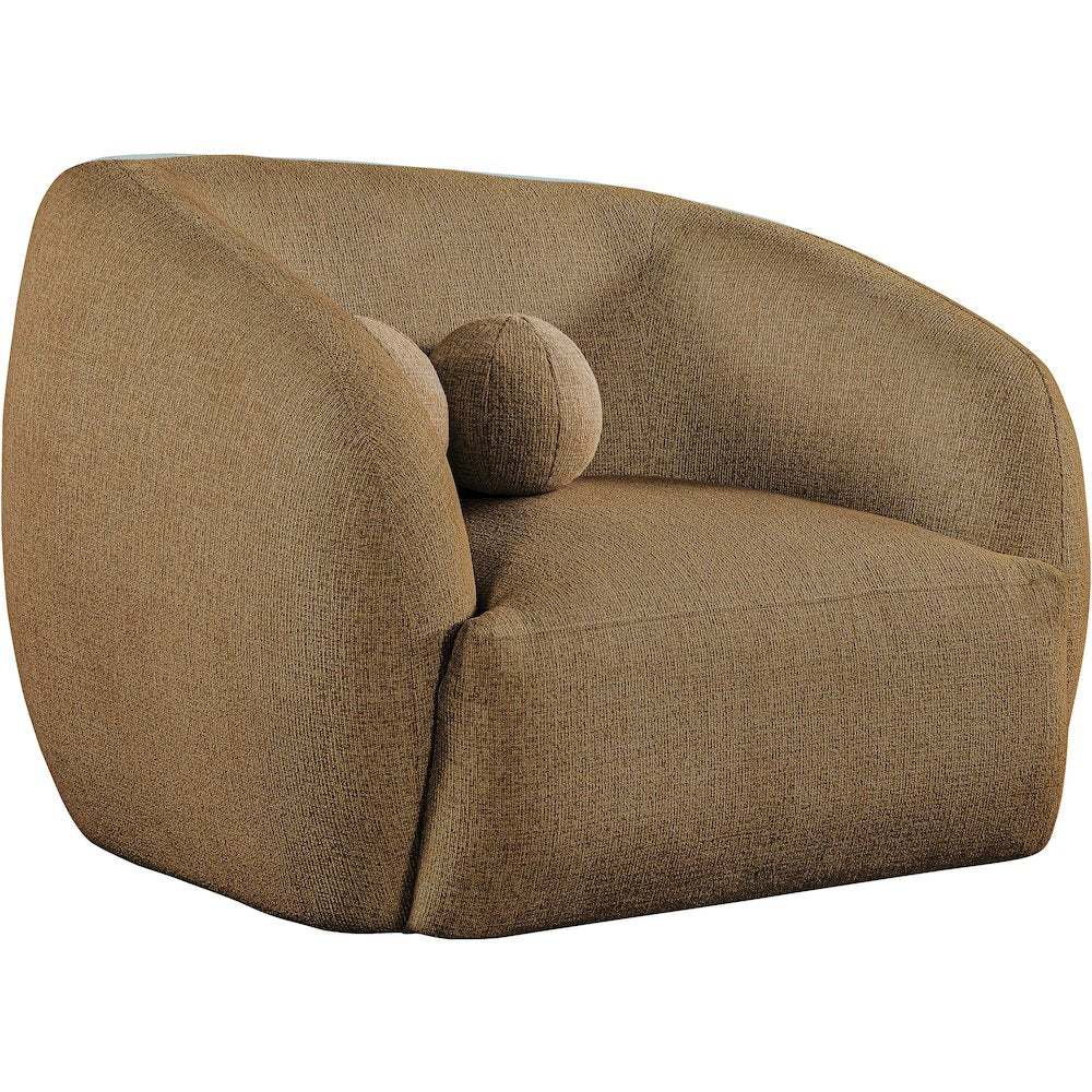 Elowen Brown Fabric Upholstered Chair
