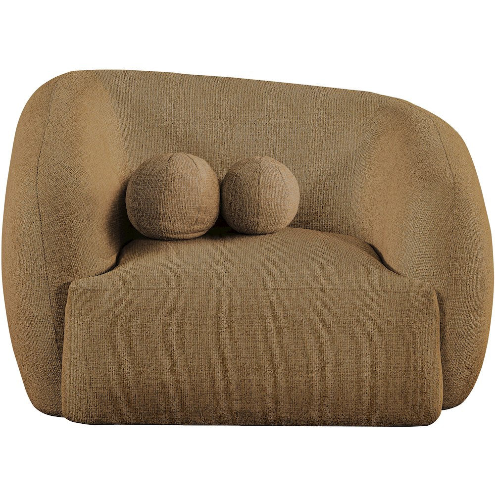 Elowen Brown Fabric Upholstered Chair