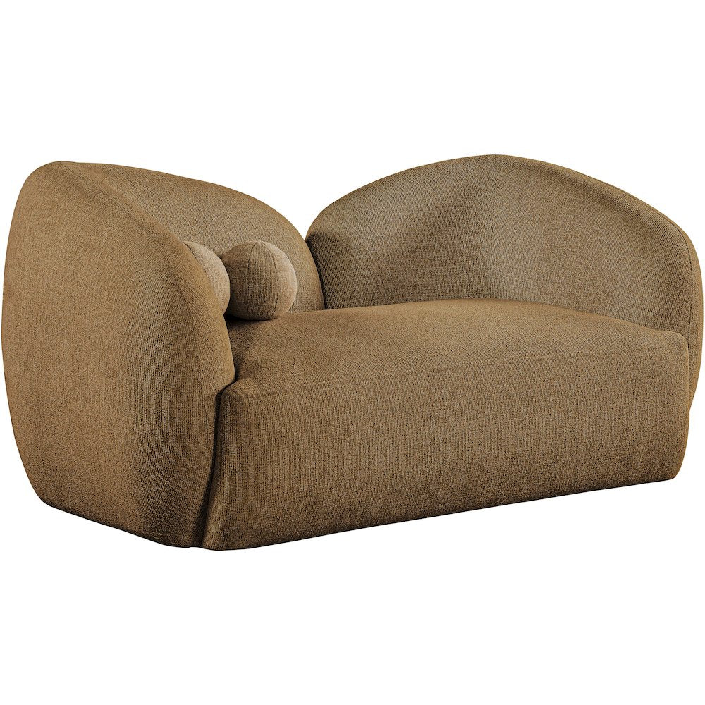 Elowen 68" Brown Fabric Upholstered Loveseat