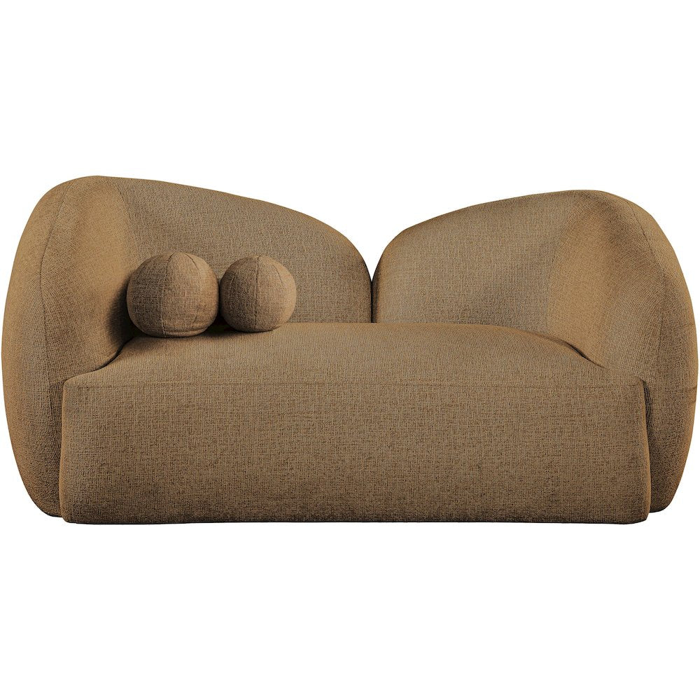 Elowen 68" Brown Fabric Upholstered Loveseat