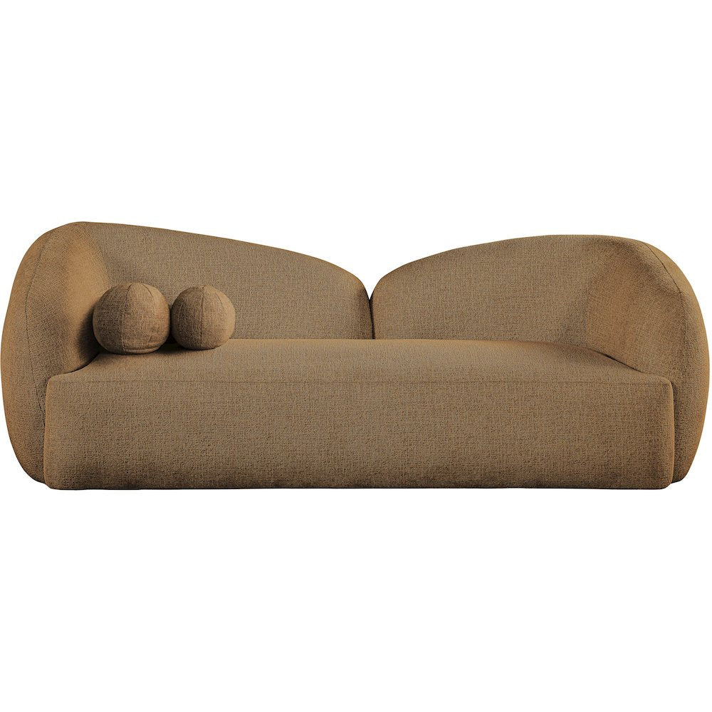 Elowen 91" Brown Fabric Upholstered Sofa
