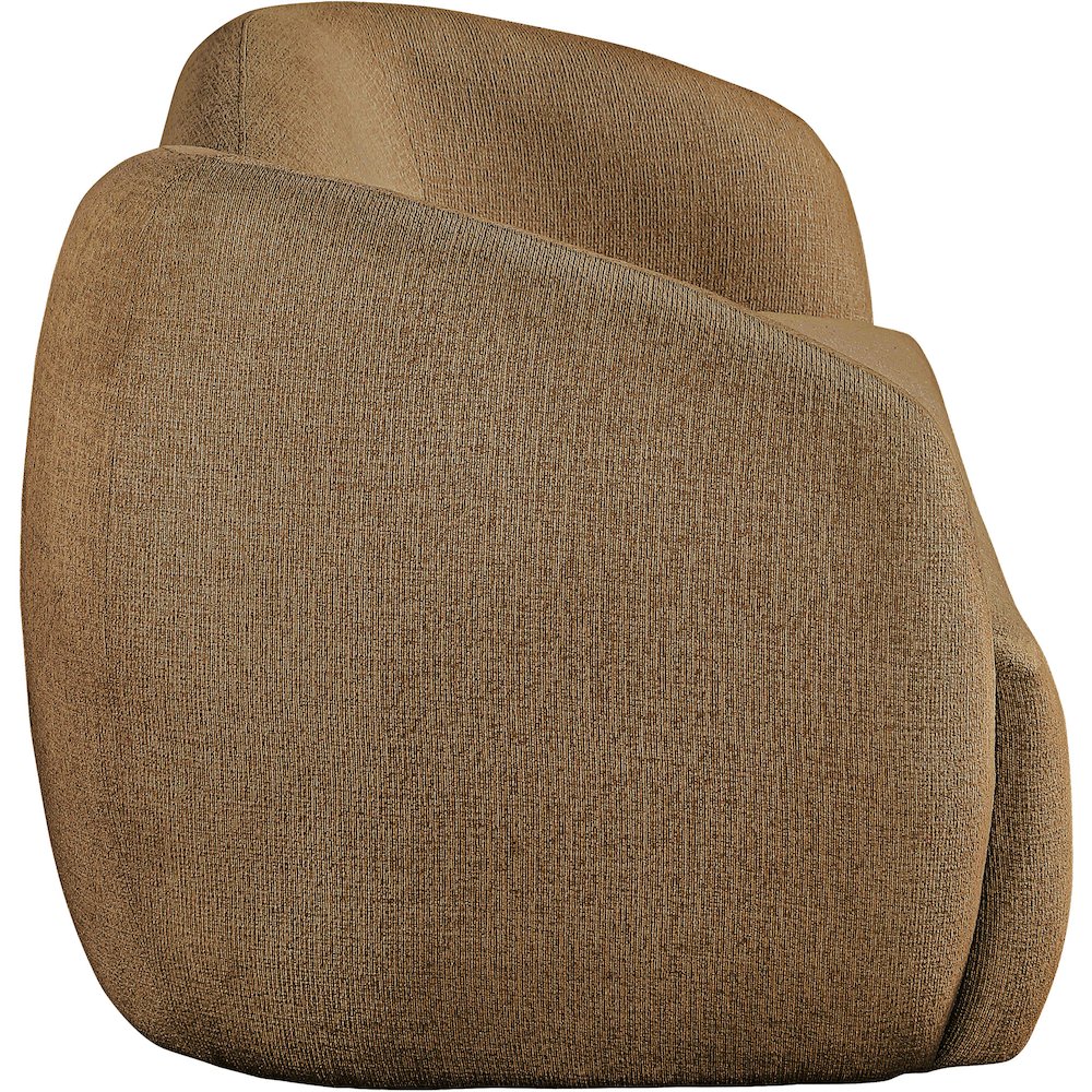 Elowen 91" Brown Fabric Upholstered Sofa