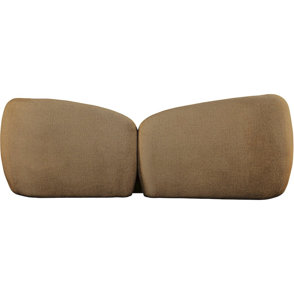 Elowen 91" Brown Fabric Upholstered Sofa