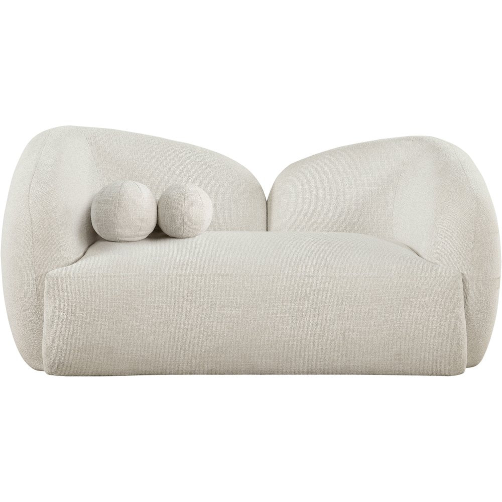 Elowen 68" Cream Fabric Upholstered Loveseat