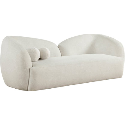 Elowen 91" Cream Fabric Upholstered Sofa