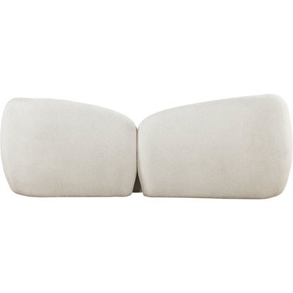 Elowen 91" Cream Fabric Upholstered Sofa