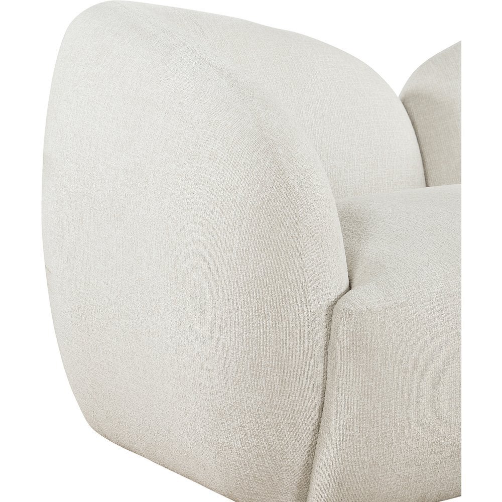 Elowen 91" Cream Fabric Upholstered Sofa