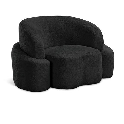 Principessa Black Boucle Fabric Chair