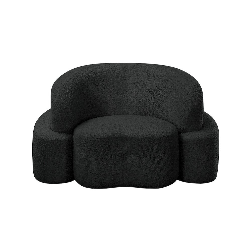 Principessa Black Boucle Fabric Chair