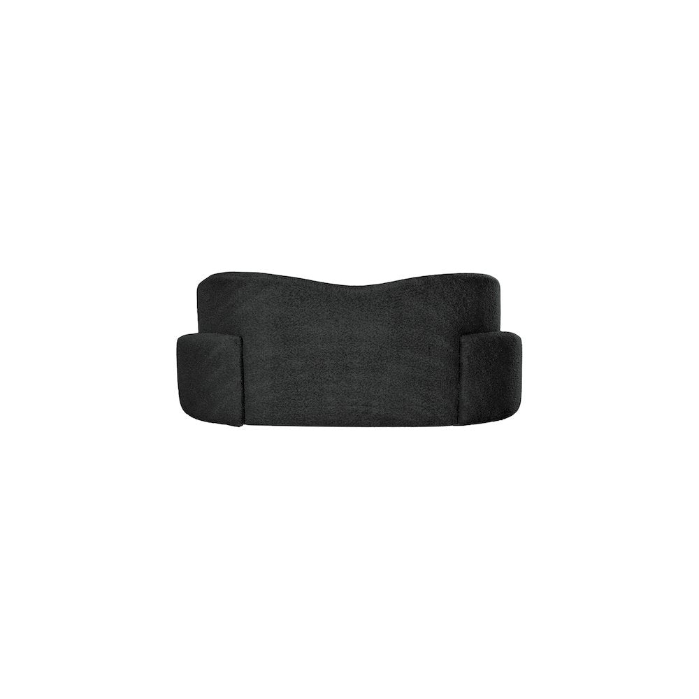 Principessa Black Boucle Fabric Loveseat