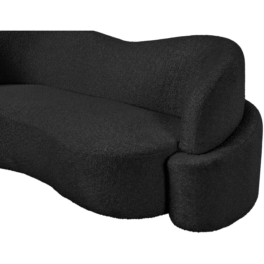 Principessa Black Boucle Fabric Sofa
