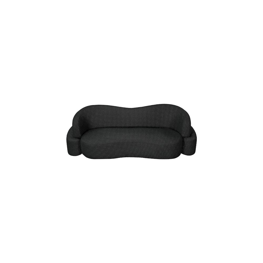 Principessa Black Boucle Fabric Sofa