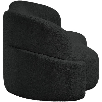 Principessa Black Boucle Fabric Sofa