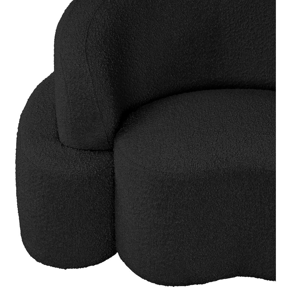 Principessa Black Boucle Fabric Sofa