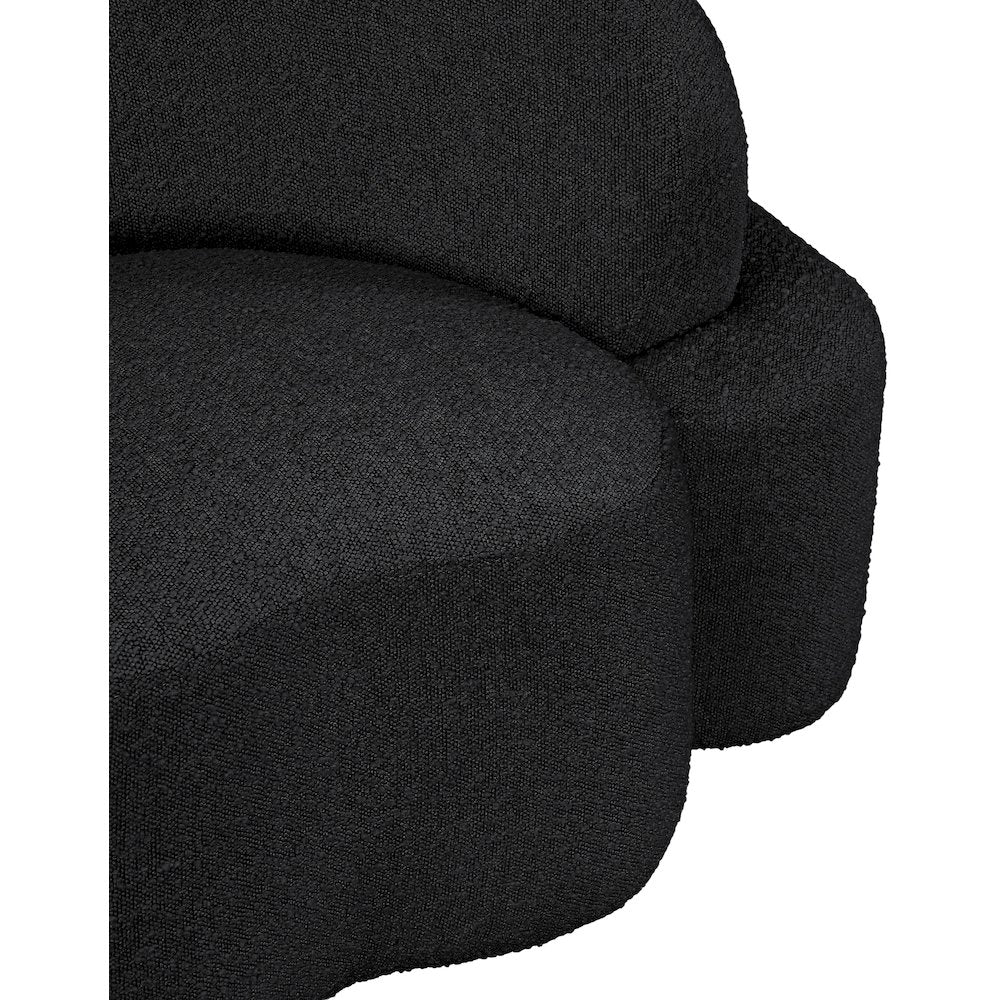 Principessa Black Boucle Fabric Sofa