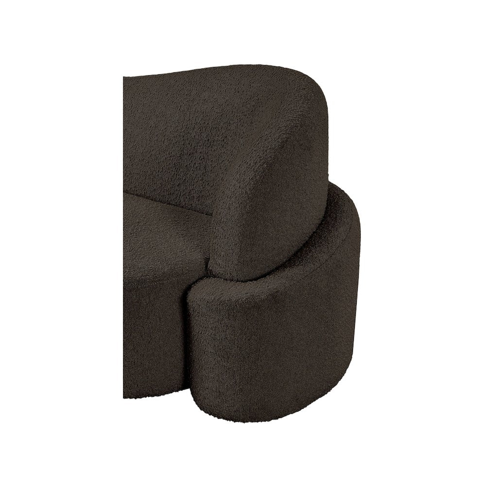 Principessa Brown Boucle Fabric Chair