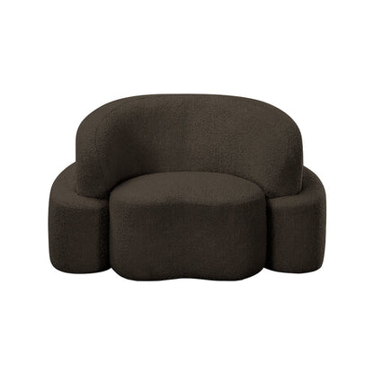 Principessa Brown Boucle Fabric Chair