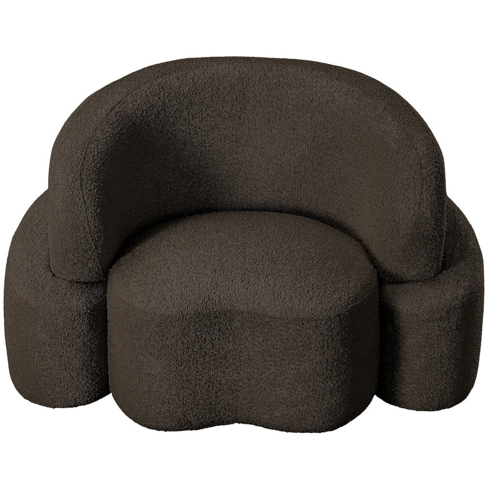Principessa Brown Boucle Fabric Chair