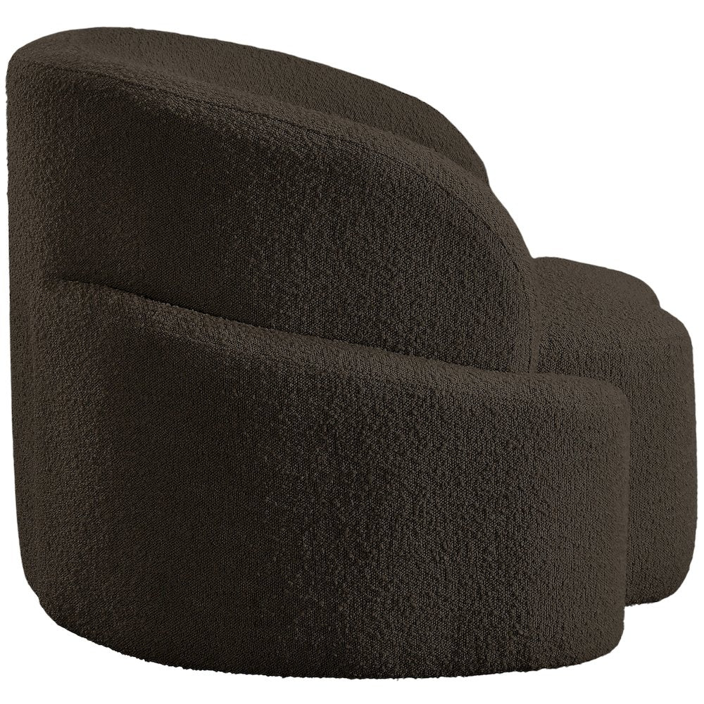 Principessa Brown Boucle Fabric Chair