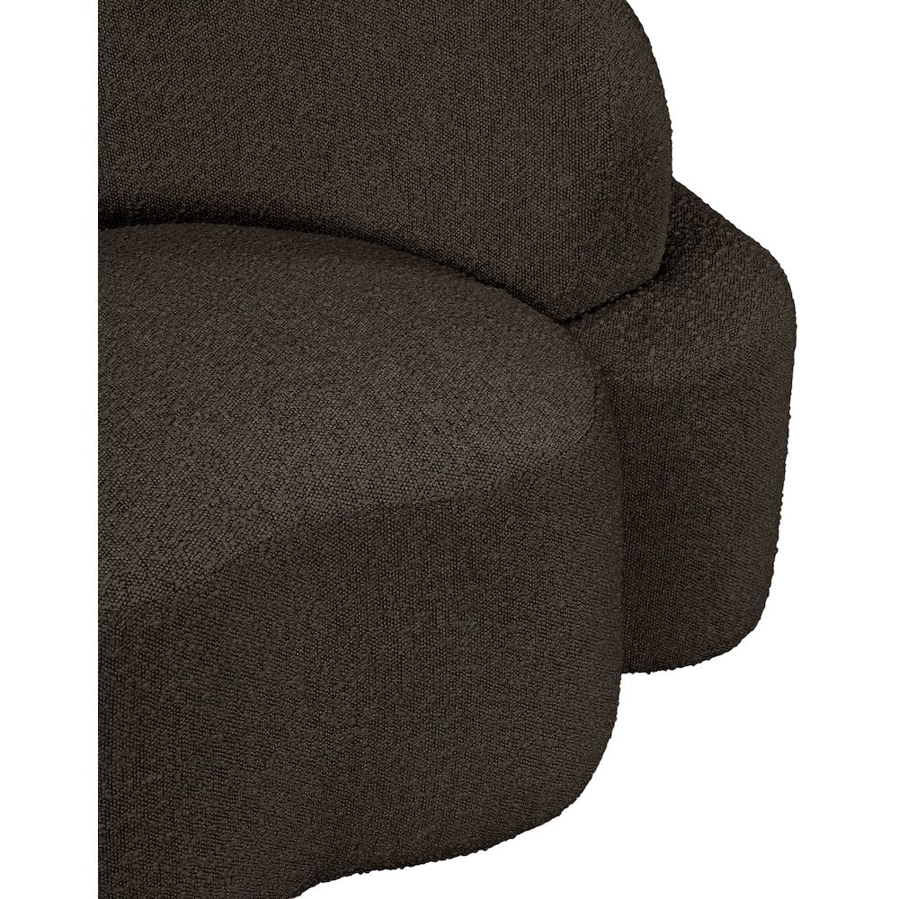 Principessa Brown Boucle Fabric Sofa