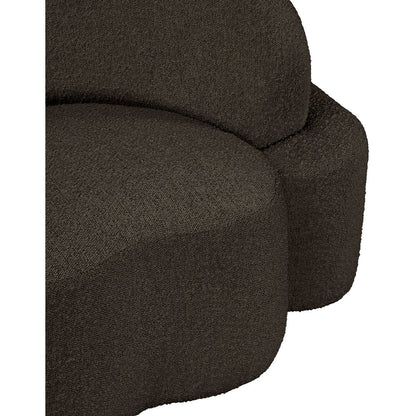 Principessa Brown Boucle Fabric Sofa