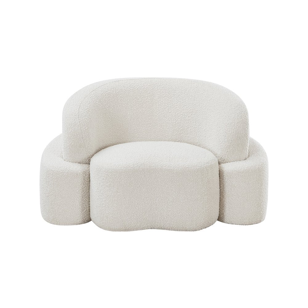 Principessa Cream Boucle Fabric Chair
