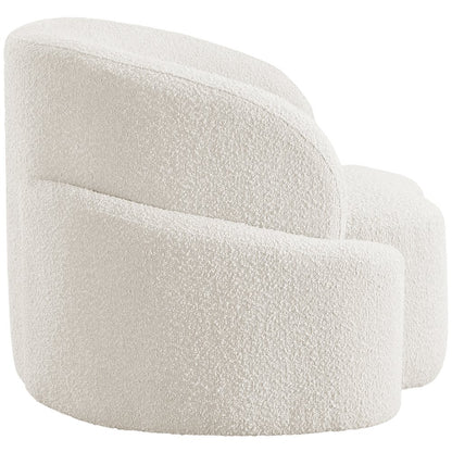Principessa Cream Boucle Fabric Chair