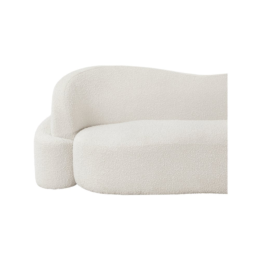 Principessa Cream Boucle Fabric Loveseat