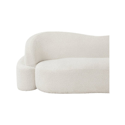 Principessa Cream Boucle Fabric Loveseat