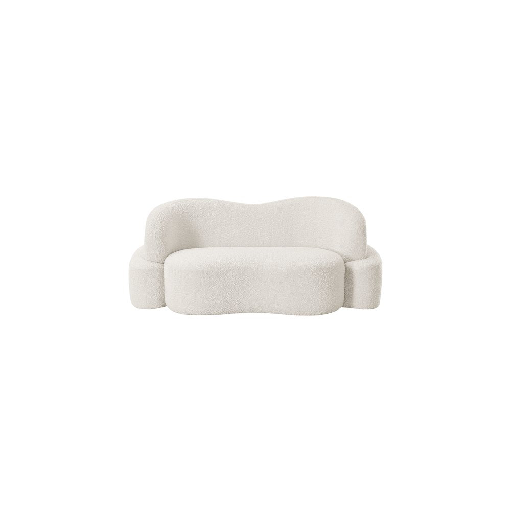 Principessa Cream Boucle Fabric Loveseat