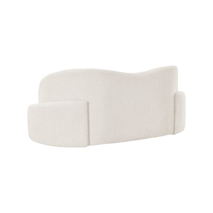 Principessa Cream Boucle Fabric Loveseat