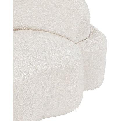 Principessa Cream Boucle Fabric Loveseat