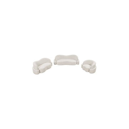 Principessa Cream Boucle Fabric Sofa