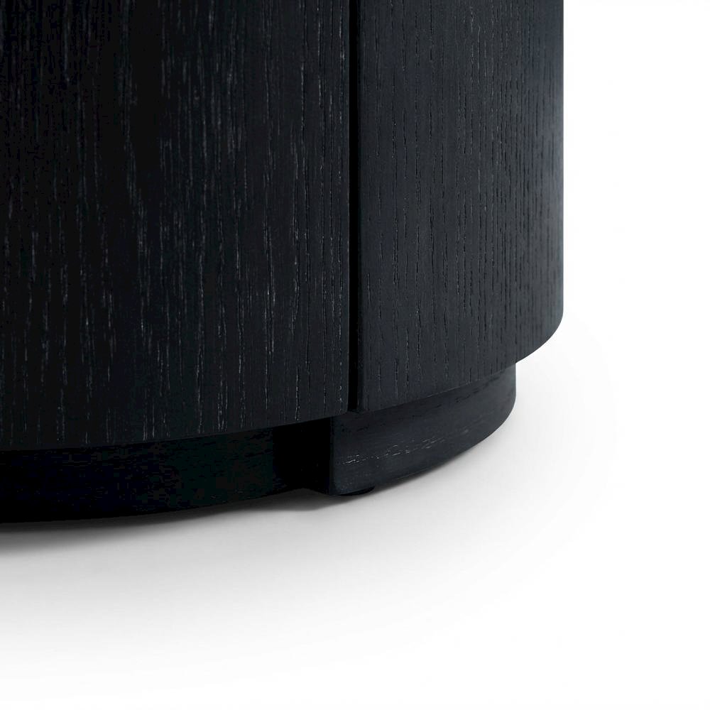 Contemporary Nightstand in Black Finish with Modern Design