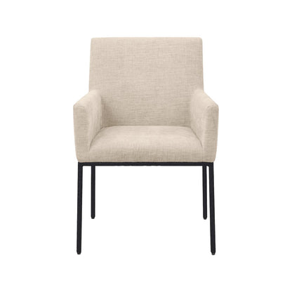 Reeves Beige Chenille Fabric Dining Chair, Set of 2