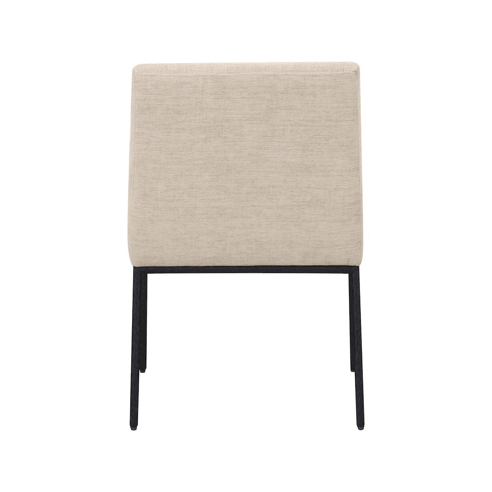 Reeves Beige Chenille Fabric Dining Chair, Set of 2