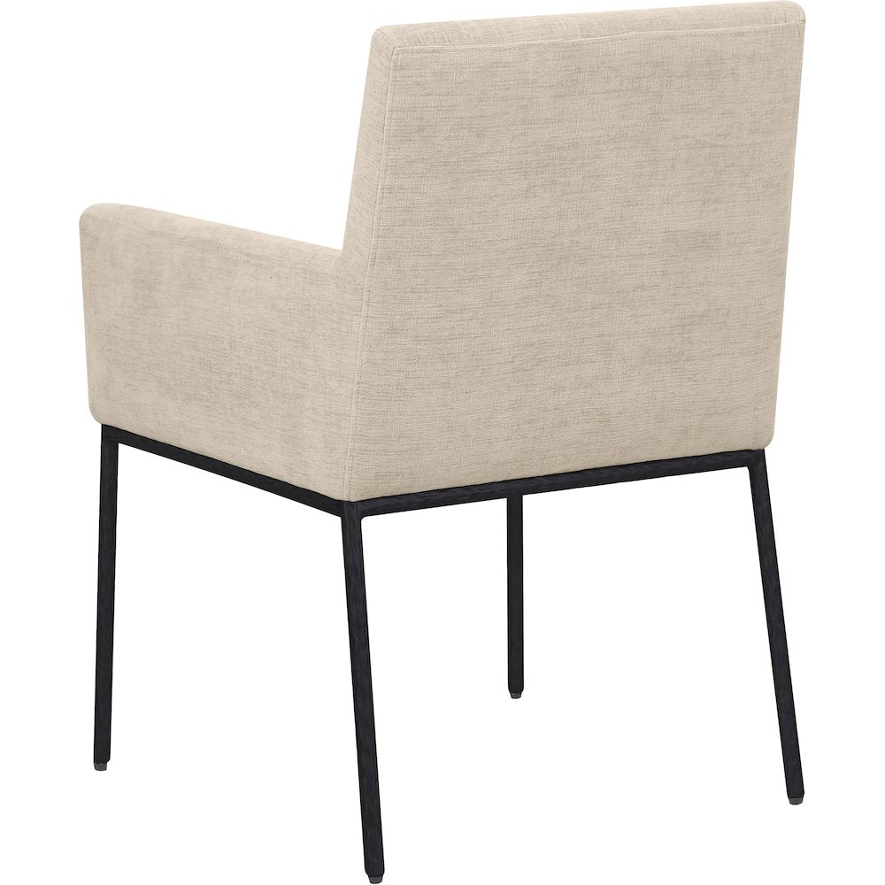 Reeves Beige Chenille Fabric Dining Chair, Set of 2