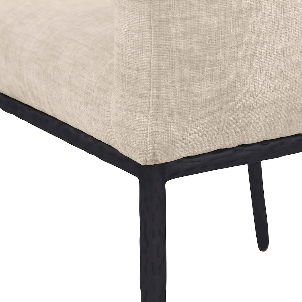 Reeves Beige Chenille Fabric Dining Chair, Set of 2