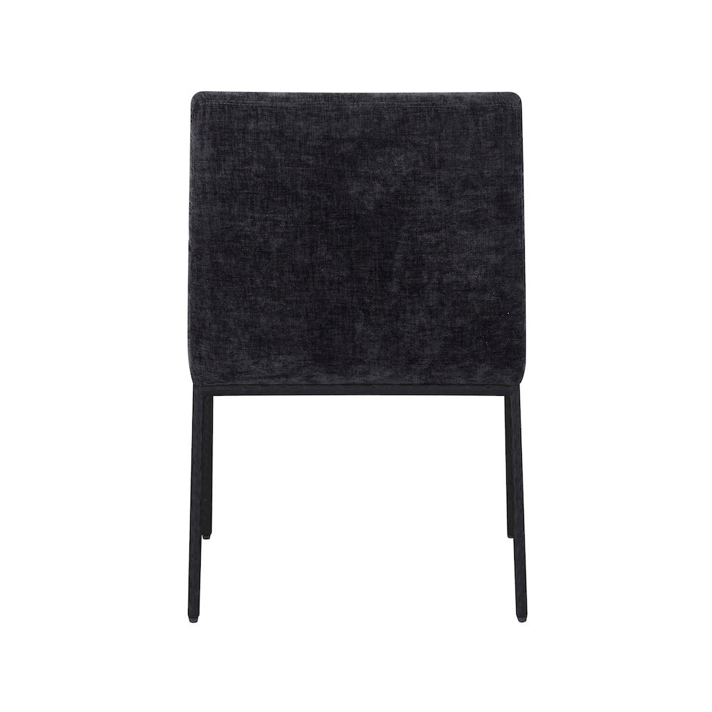 Reeves Black Chenille Fabric Dining Chair, Set of 2