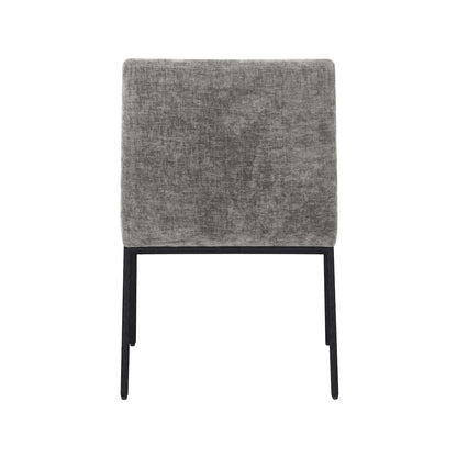 Reeves Grey Chenille Fabric Dining Chair, Set of 2