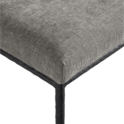 Reeves Grey Chenille Fabric Upholstered Dining Side Chair, Set of 2
