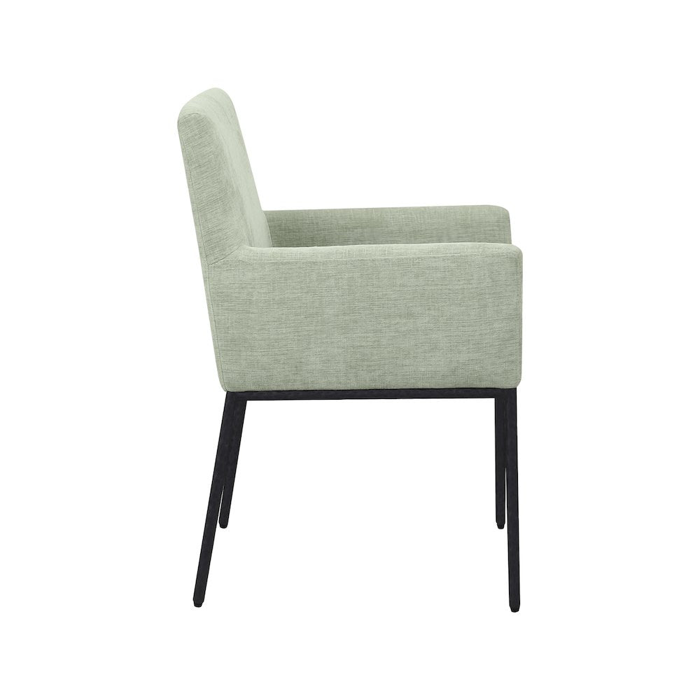 Reeves Mint Chenille Fabric Dining Chair, Set of 2