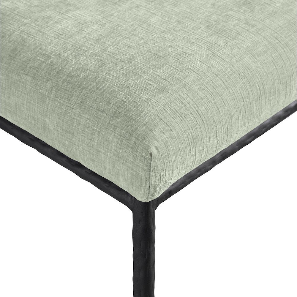 Reeves Mint Chenille Fabric Upholstered Dining Side Chair, Set of 2