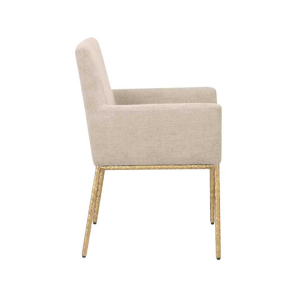 Reeves Beige Chenille Fabric Dining Chair, Set of 2