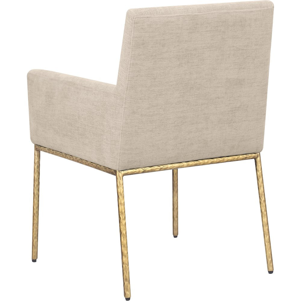 Reeves Beige Chenille Fabric Dining Chair, Set of 2