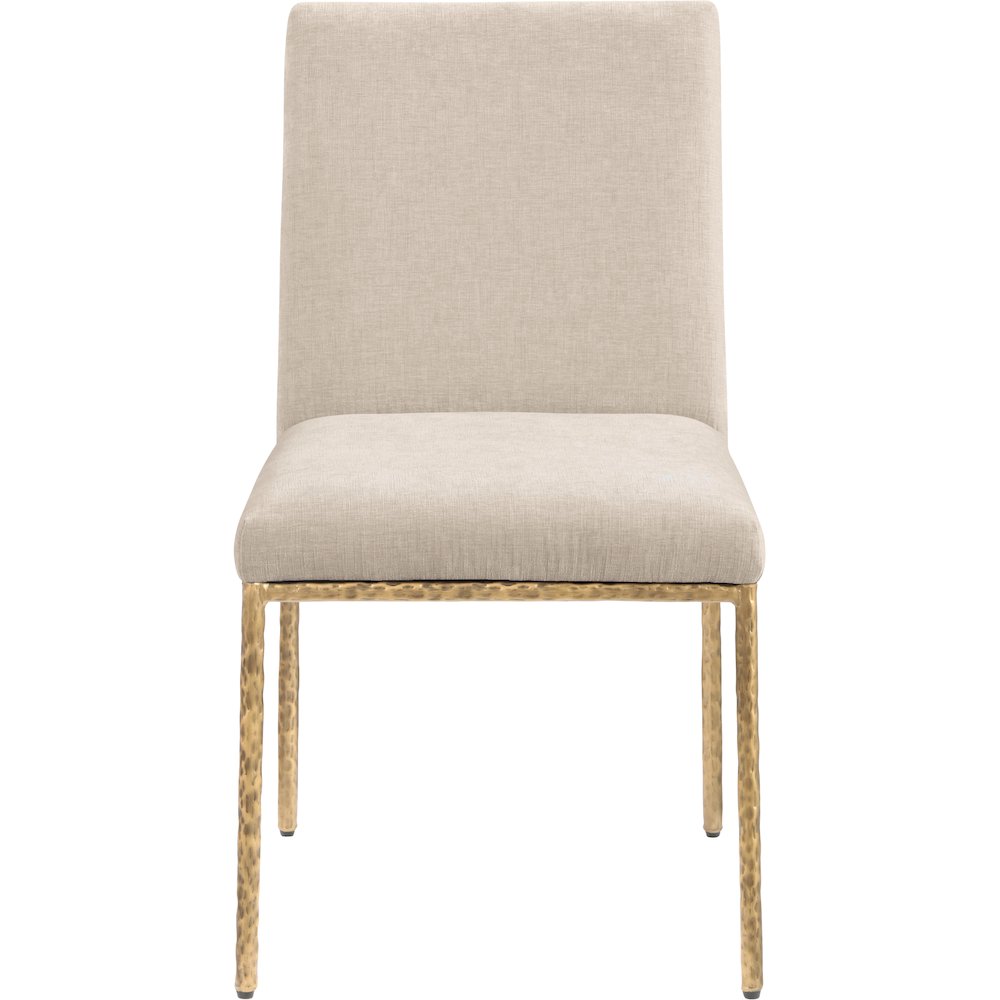 Reeves Beige Chenille Fabric Upholstered Dining Side Chair, Set of 2