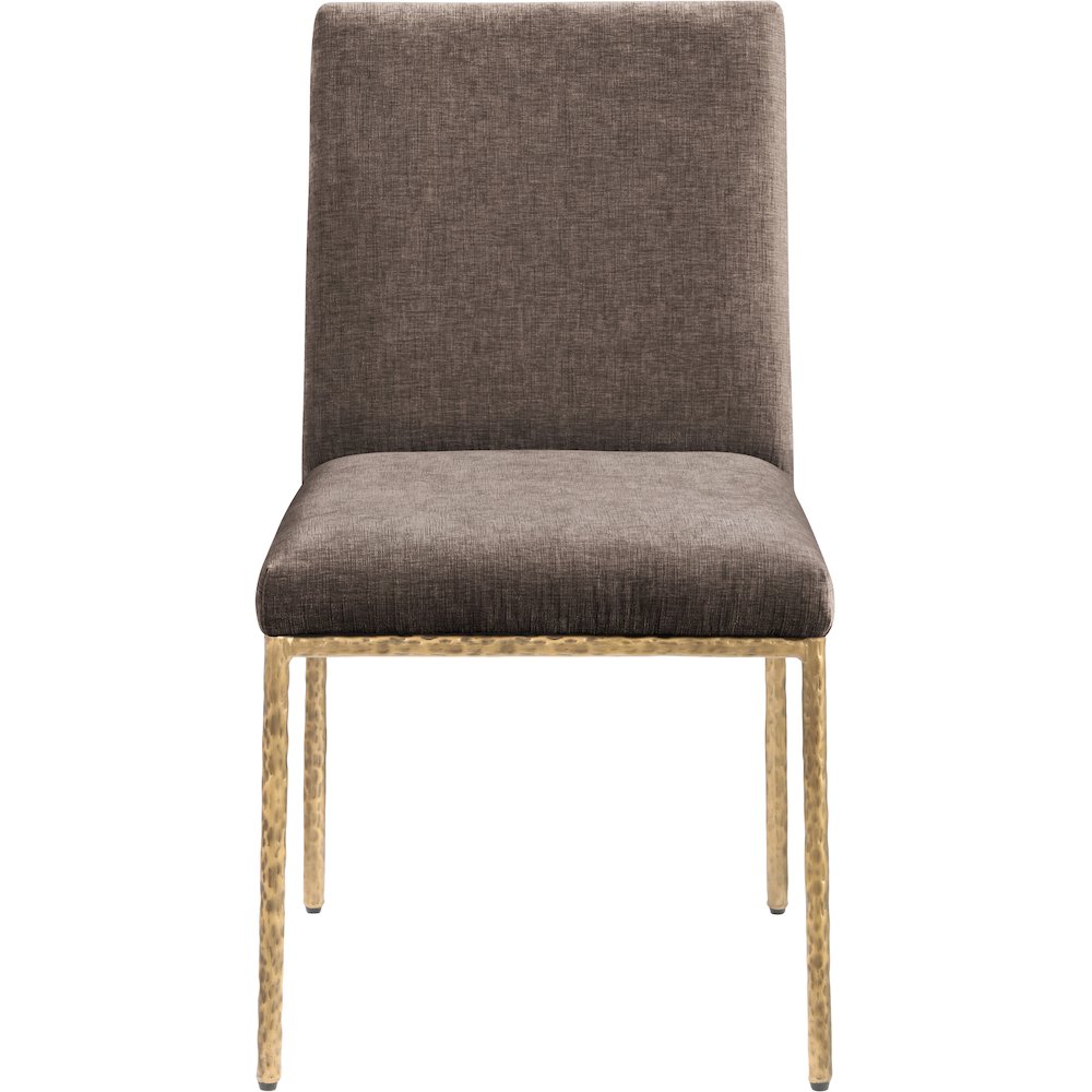 Reeves Brown Chenille Fabric Upholstered Dining Side Chair, Set of 2