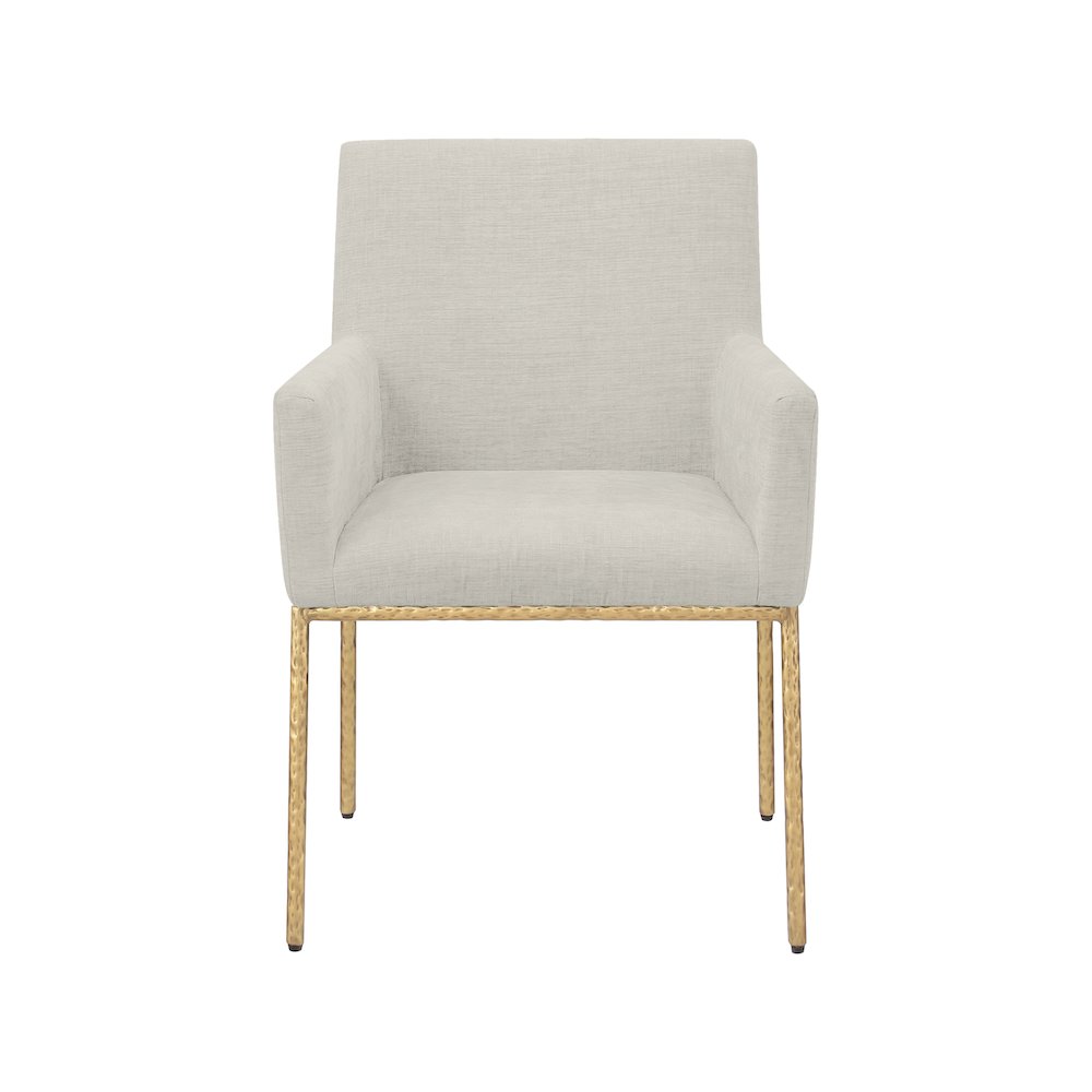 Reeves Cream Chenille Fabric Dining Chair, Set of 2