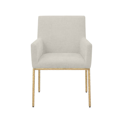 Reeves Cream Chenille Fabric Dining Chair, Set of 2