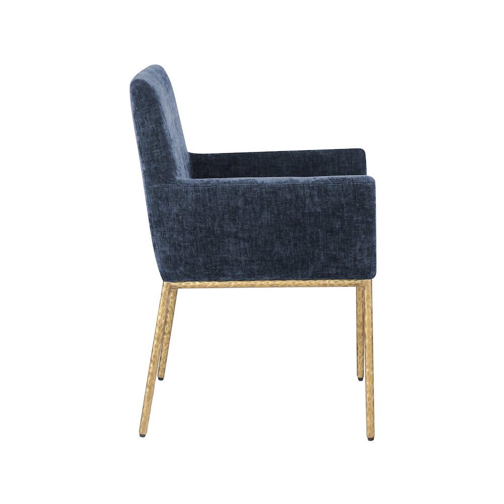 Reeves Navy Chenille Fabric Dining Chair, Set of 2